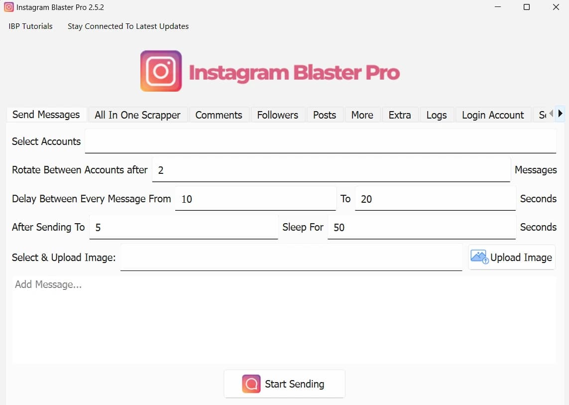 Instagram Blaster Pro marketing automation software