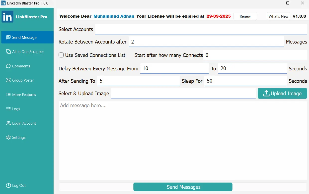 LinkedIn Blaster Pro marketing automation software