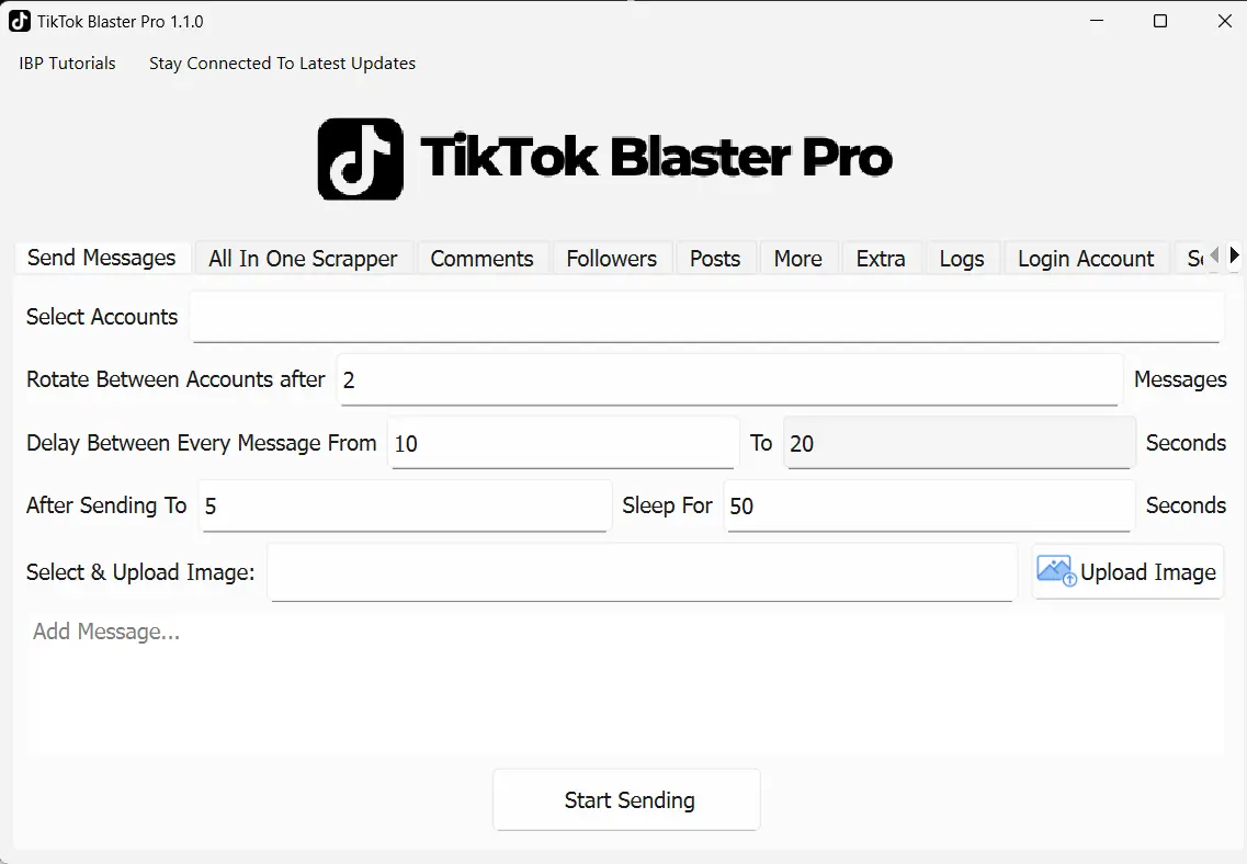 TikTok Blaster Pro marketing automation software